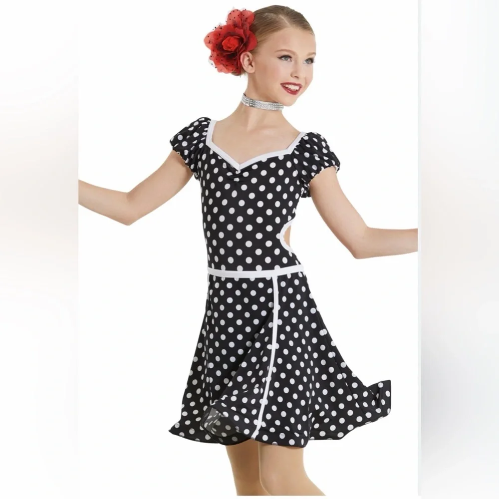 Weissman Cream and Black Trim Dress